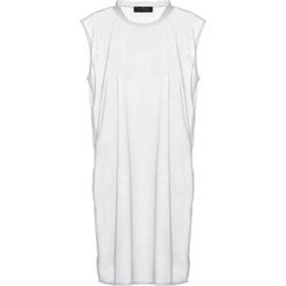 SATINE Label Italian Silk Sheer Mesh Slip Coverup - Picture 2 of 7